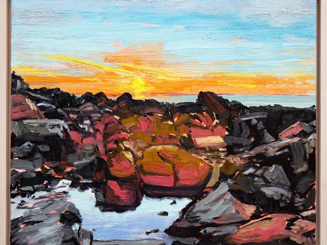 Surf_Point_Sunrise_II Sunrise over water and red rocks